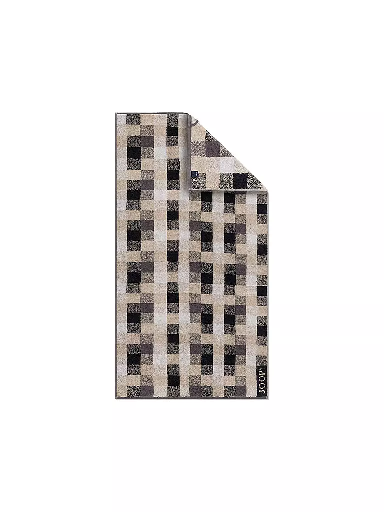 JOOP Duschtuch VIBE KARO 80x150cm Stein grau