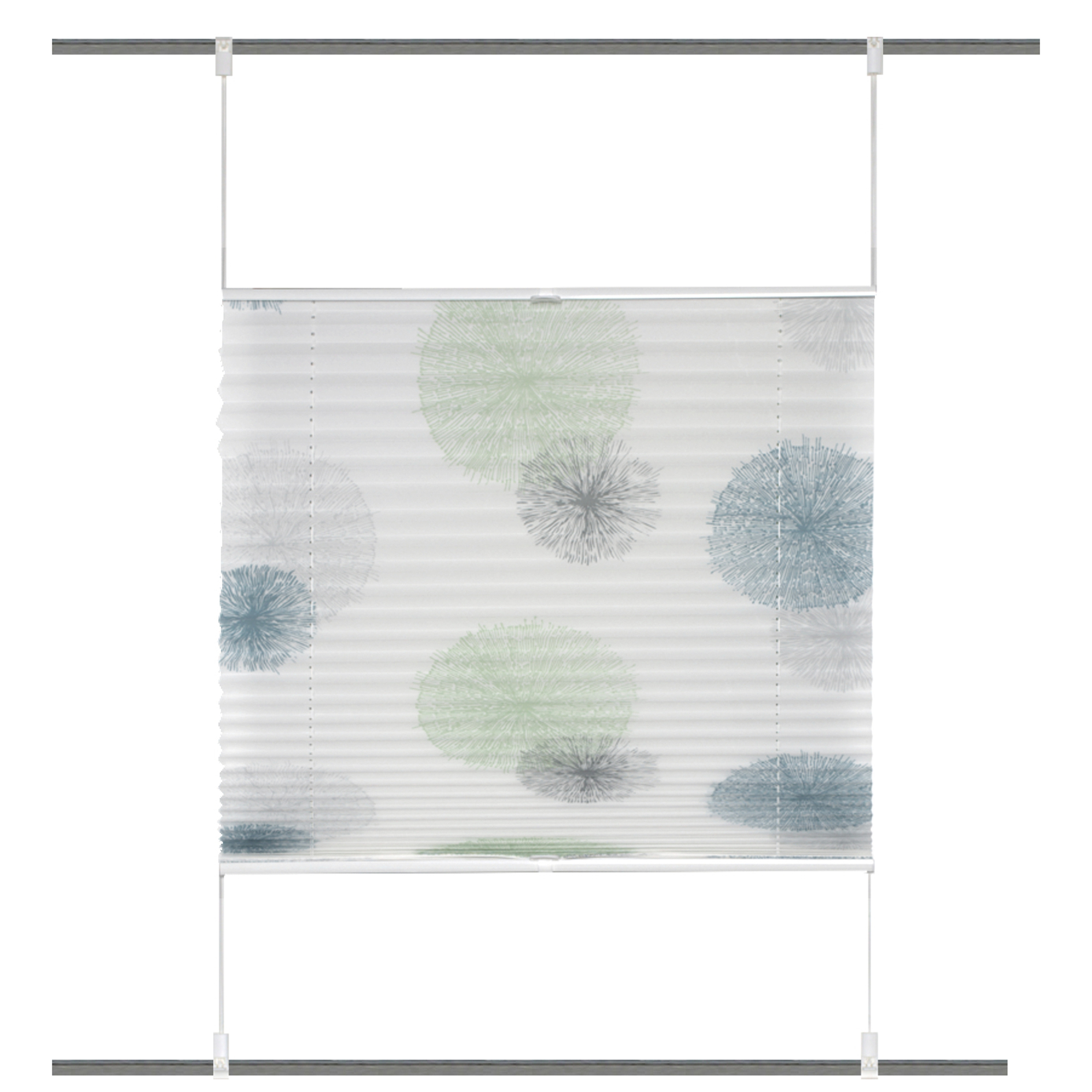 Plissee RAWLINS - blau-grün - 40x130 cm