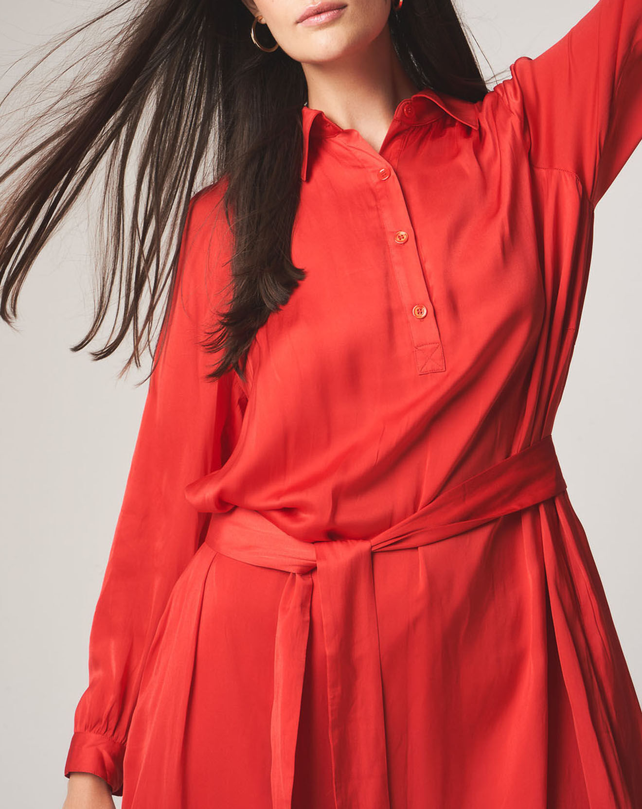 Stella Forest Robe chemise midi Judy rouge