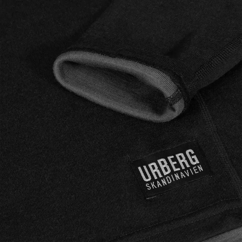 Urberg Men's Merino-Bamboo Base Layer Zip Top Black Beauty
