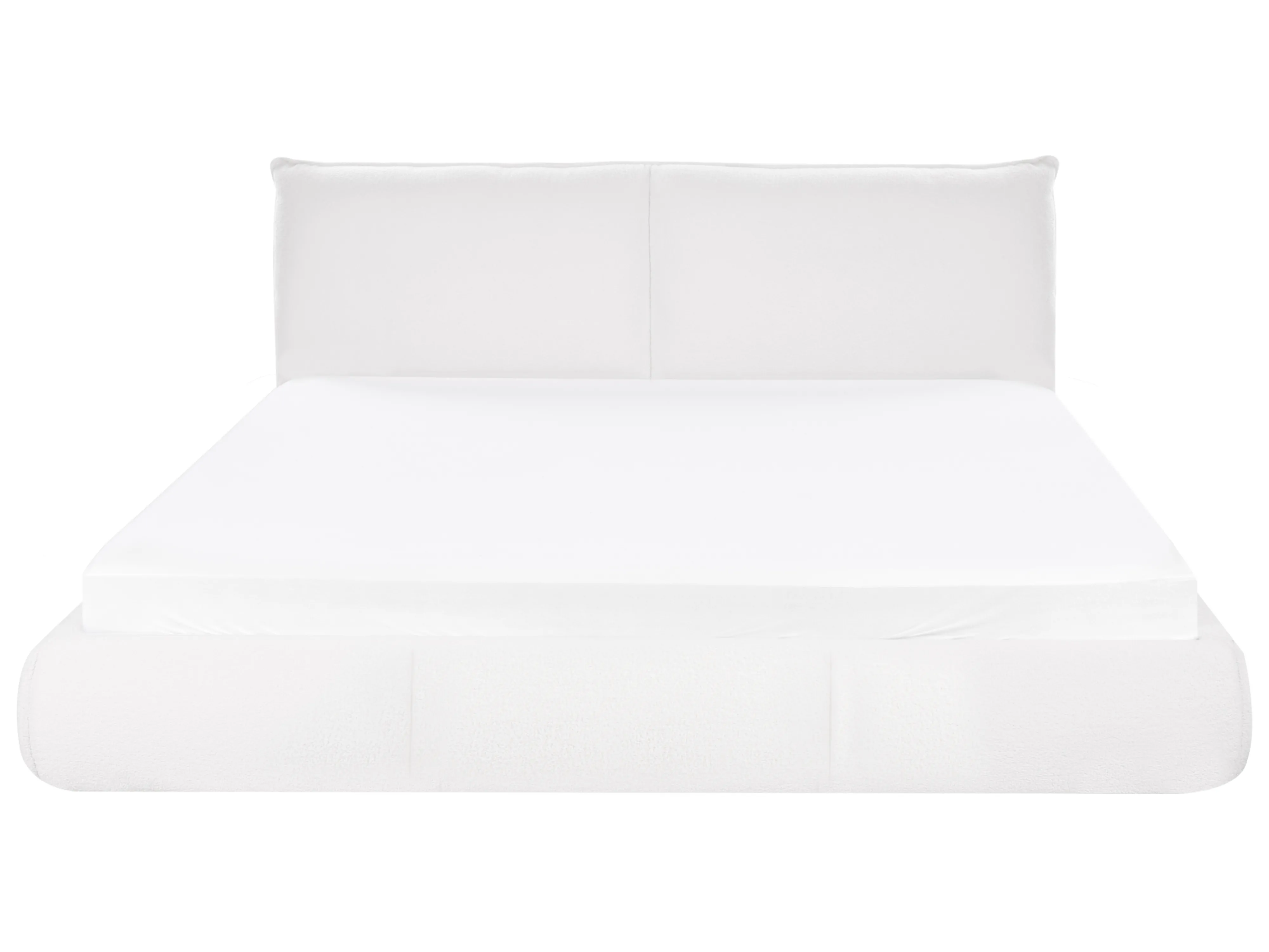 Waterbed Bouclé VINAY 180 x 200 cm Wit