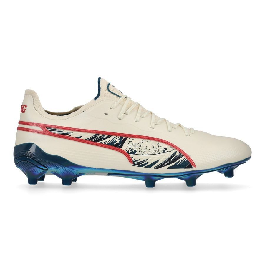 PUMA X Unisport King Ultimate FG/AG Great Wave - Sugared Almond/Active Red/Ocean Tropic ÉDITION LIMITÉE