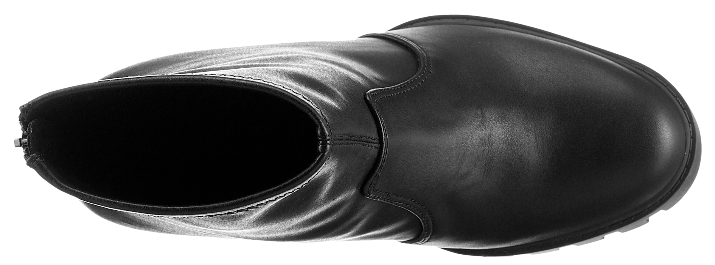 Calvin Klein Jeans High-Heel-Stiefelette »HEEL PLATFORM ZIP BOOT MG NAPPA«  , Ankleboots, Stiefelette, Blockabsatz, mit Fersen-Reissverschluss