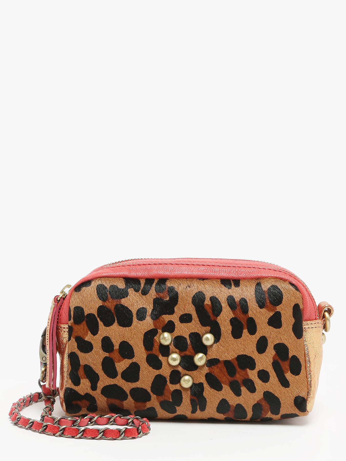 Sac bandoulire Lopard cuir VIRGINIE DARLING