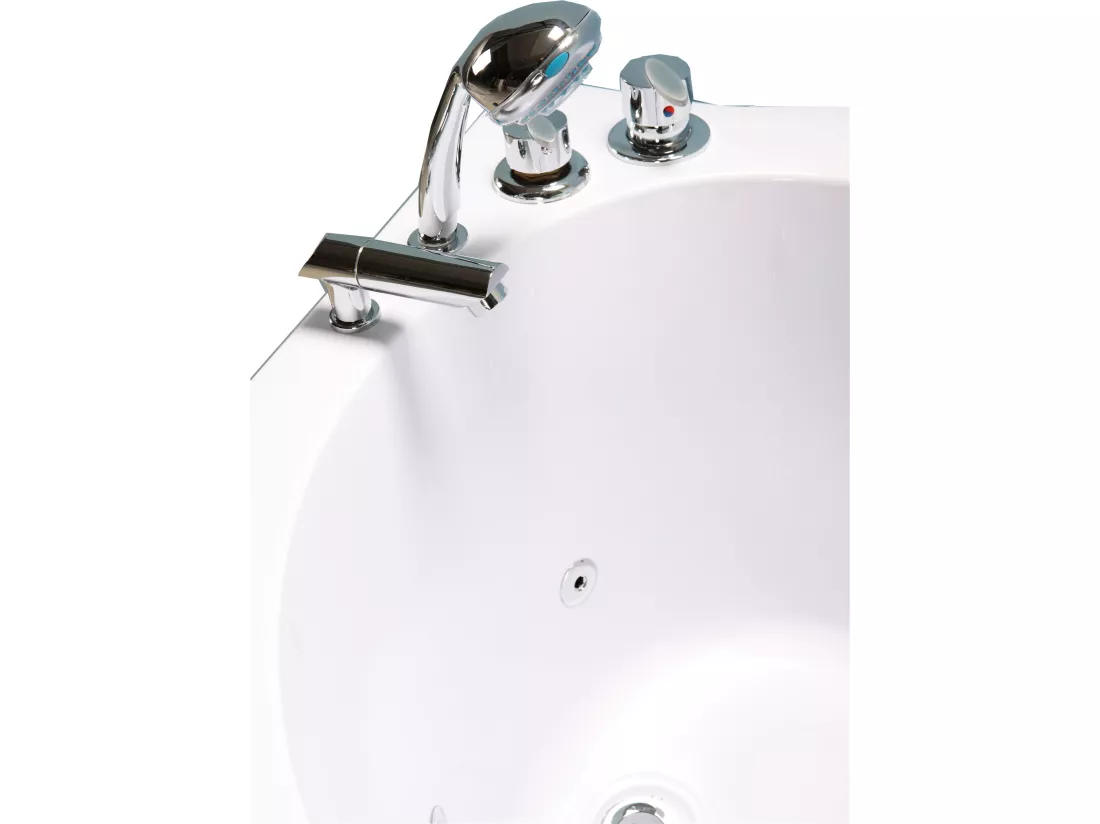 Baignoire Balnèo blanc 180 X 96 cm avec verre frontal 9 jets – Jasmine