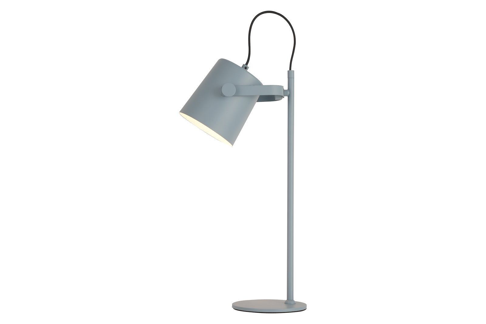 Barnsley bordlampe Blågrå farget med ledning og bryter E27 Max 28W