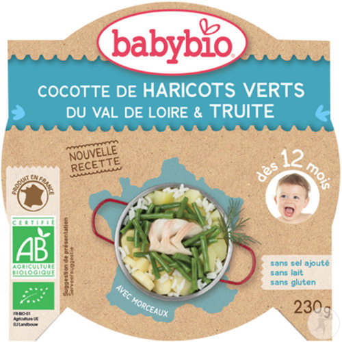 Babybio Haricots Verts - Truite - Aneth Pot 230g (50163)