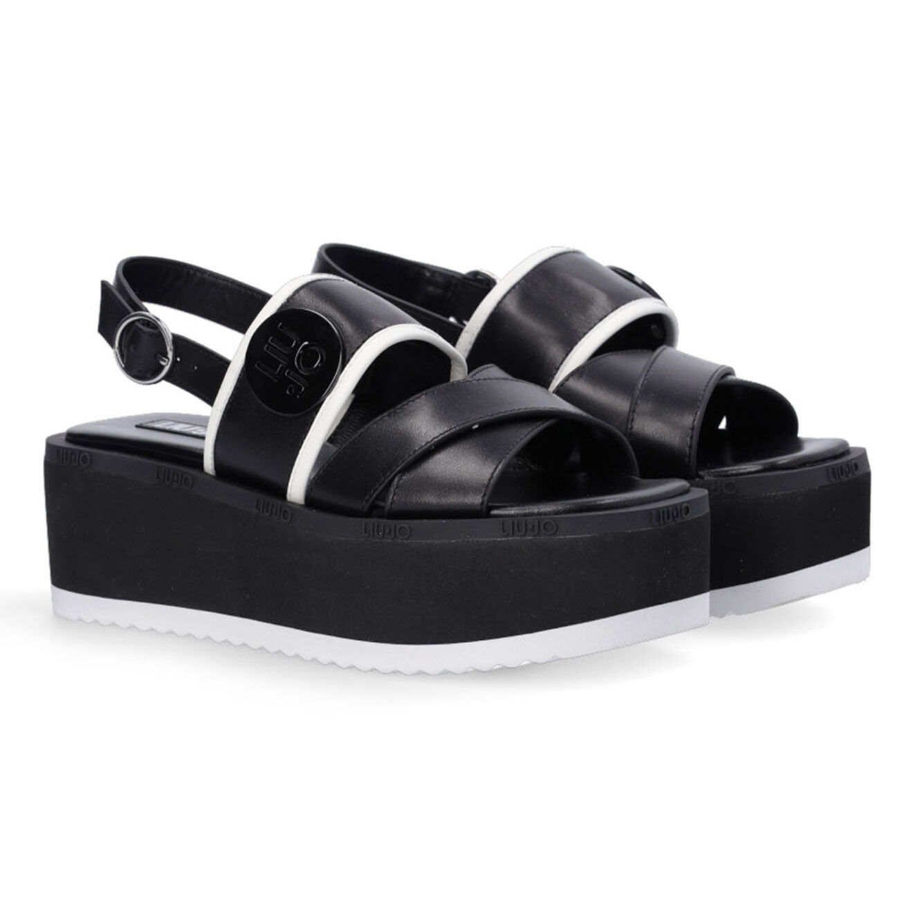 Liu-Jo Sandales en Cuir Aba noires
