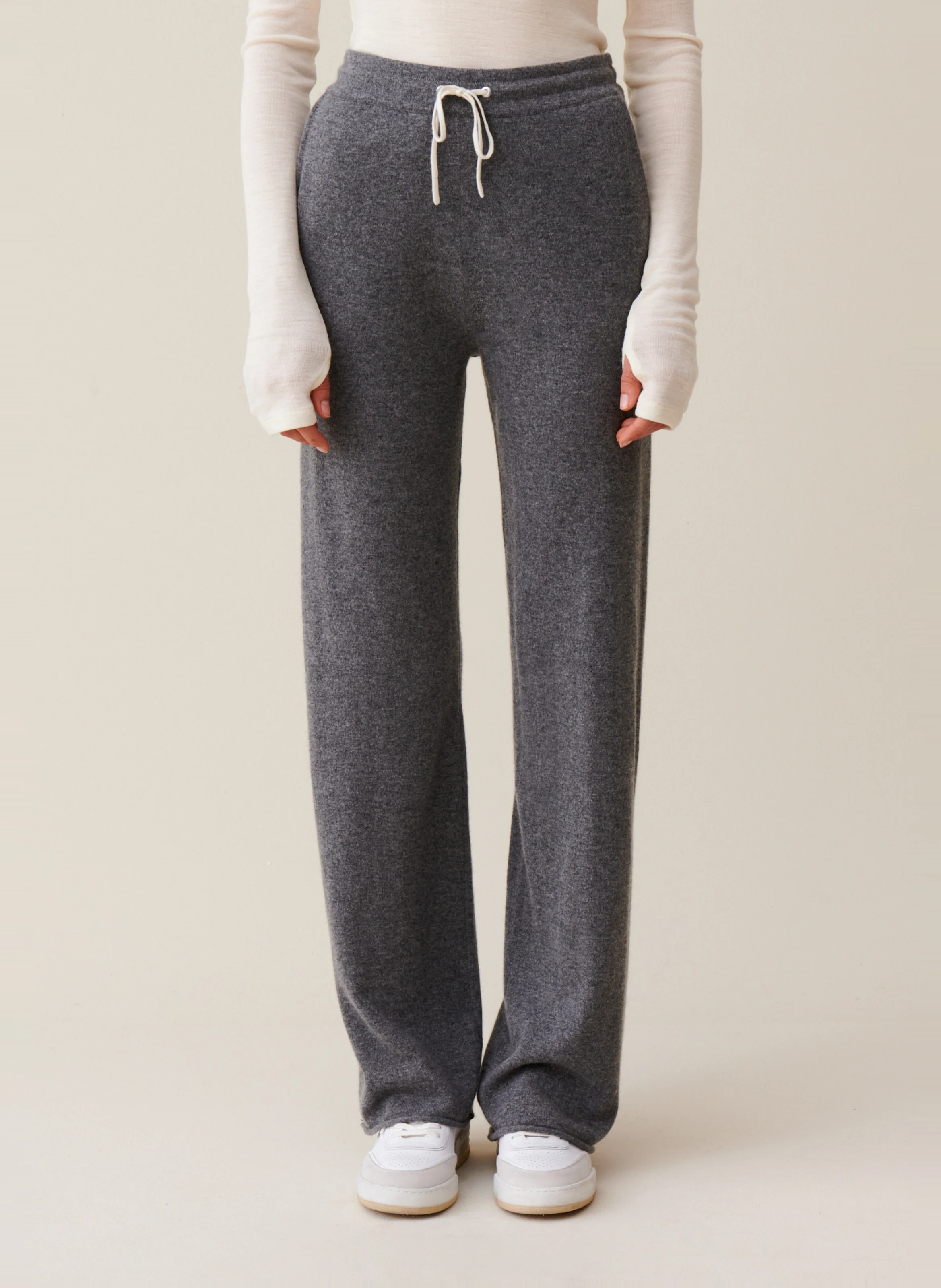 Pantalon fluide en cachemire | Gris