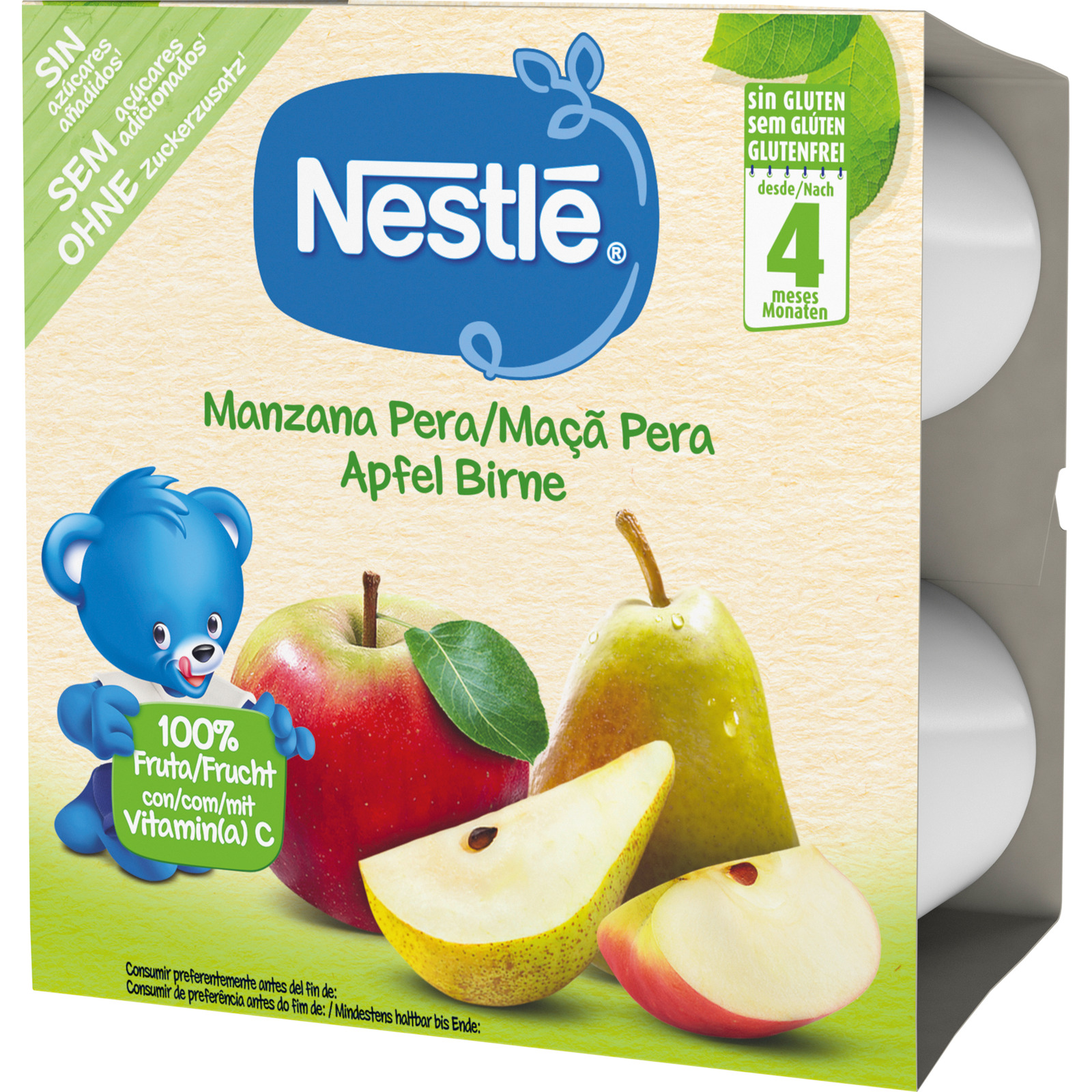 Nestlé Apfel-Birne-Kompott 4 x 100 g