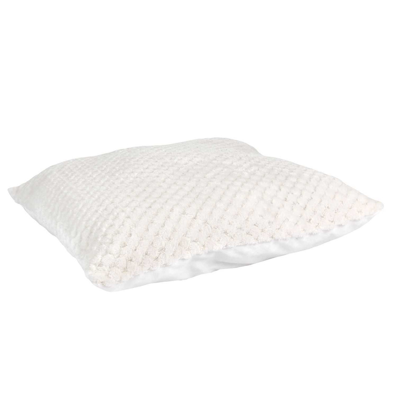 Home Deco Factory Coussin nid d'abeille blanc - 40x40 cm