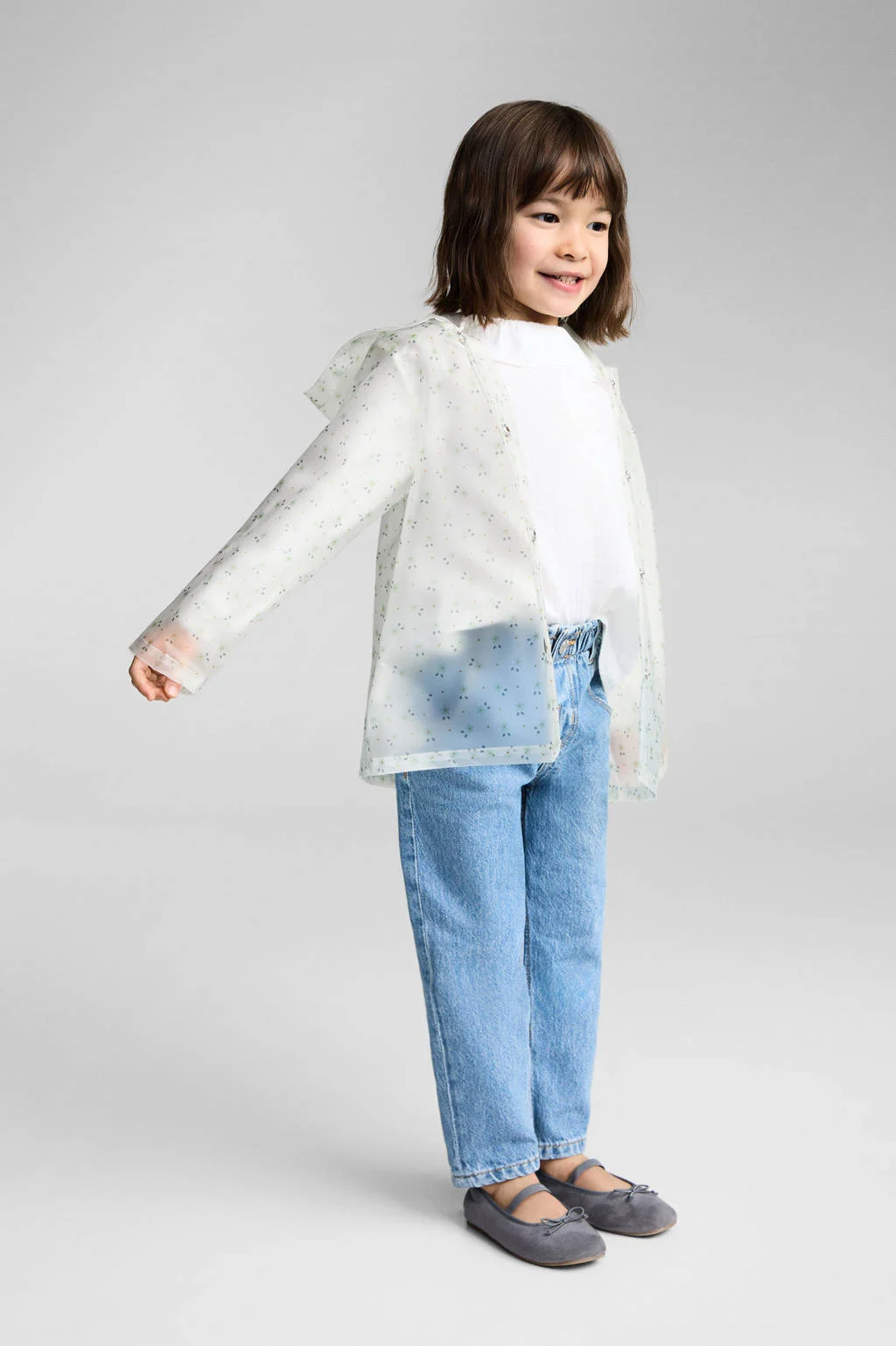 Mango Kids regenjas transparant