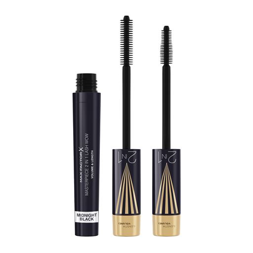 Max Factor Masterpiece 2-In-1 Lash Wow Mascara, Midnight Black