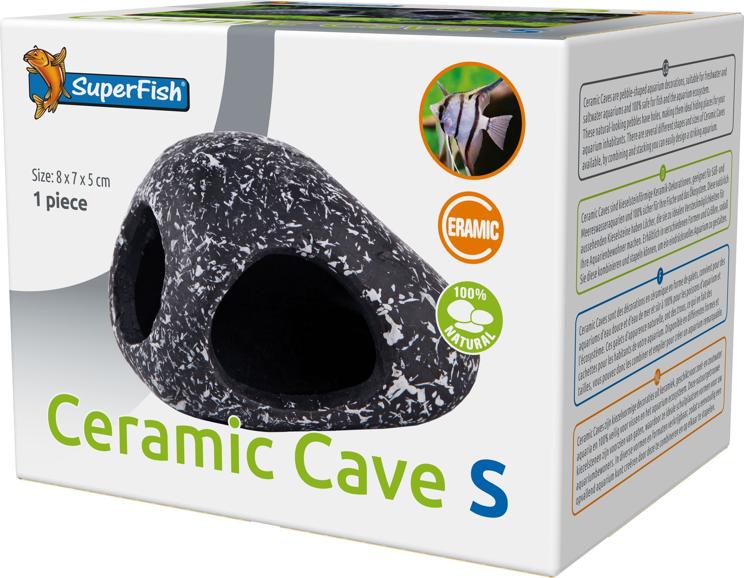 Superfish aquarium decoratie grot S zwart 8 x 7 x 5 cm