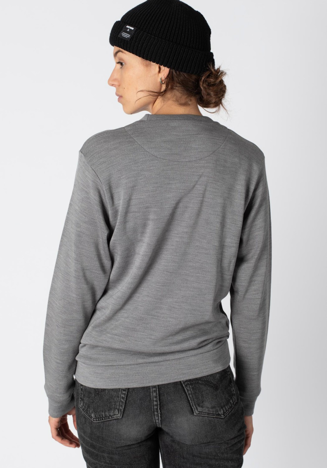 Jeckybeng The Merino Sweater Unisex Grey Melange