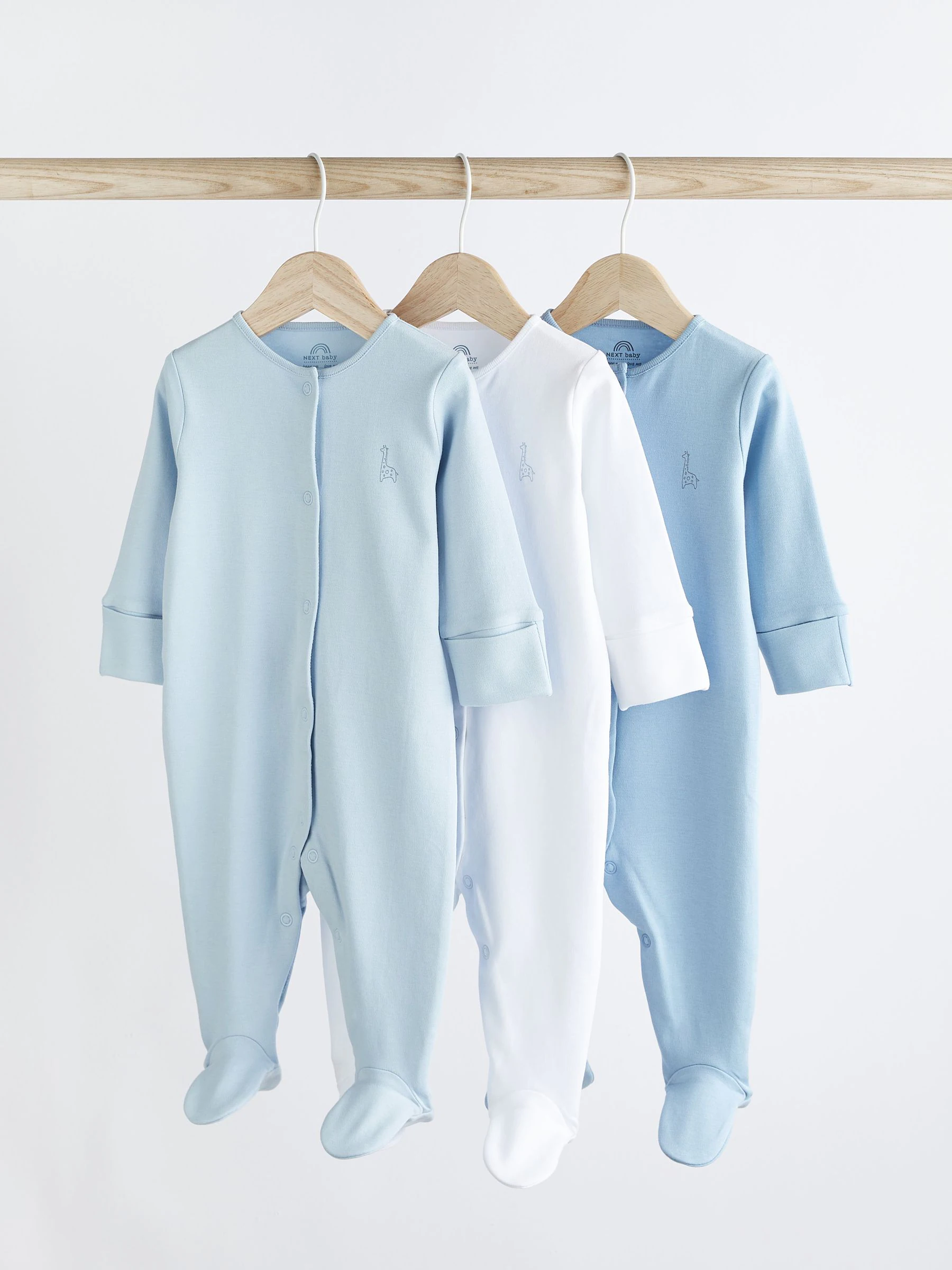 Blauw/wit - Babypyjama's (0-2 jr)