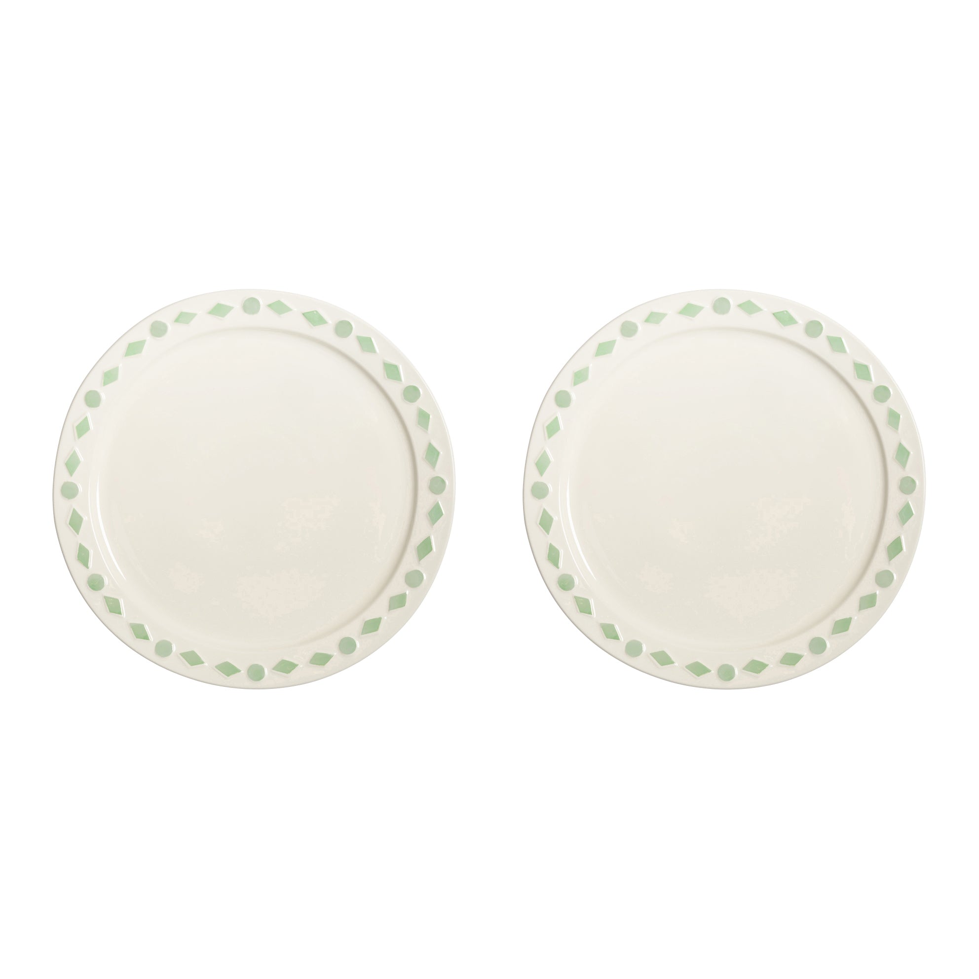 &k amsterdam Folk Bord Ã 27,5 cm - Mint - Set van 2