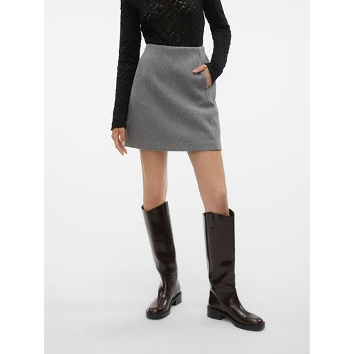 Vero Moda Fortune Allison Nederdel, Medium Grey Melange, M