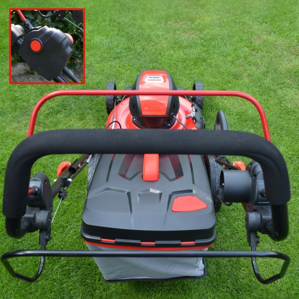 H 1802 s tondeuse à gazon électrique 5en1 1800w largeur coupe 46cm bac 50l 7hauteur de coupe 25-75mm