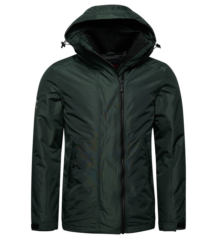 Jaqueta corta-vento Superdry Yachter com capuz, verde
