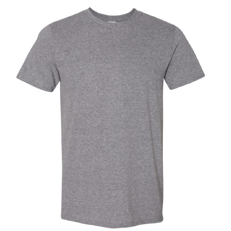 Camiseta básica de manga curta macia, 100% algodão grosso, Gildan