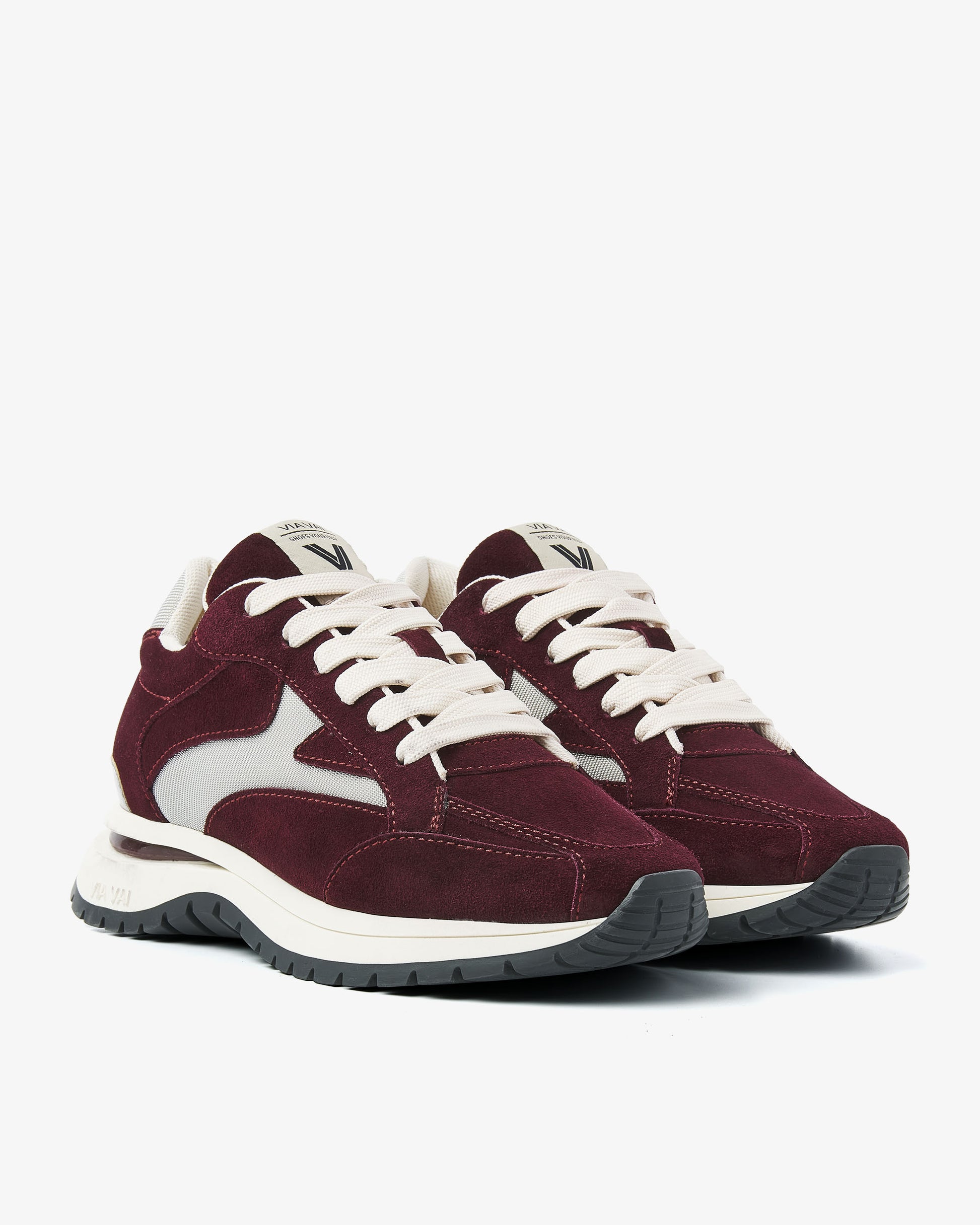 VIA VAI bordeaux dames sneakers Usher Riggs