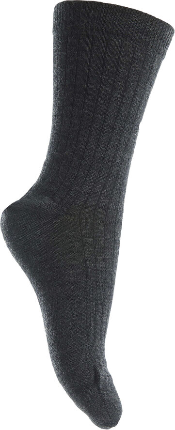 mpWoman Wool rib socks Dark grey melange