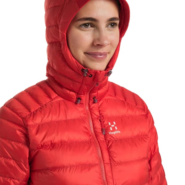 Doudoune randonnée HAGLÖFS ROC DOWN HOOD W ZENITH RED