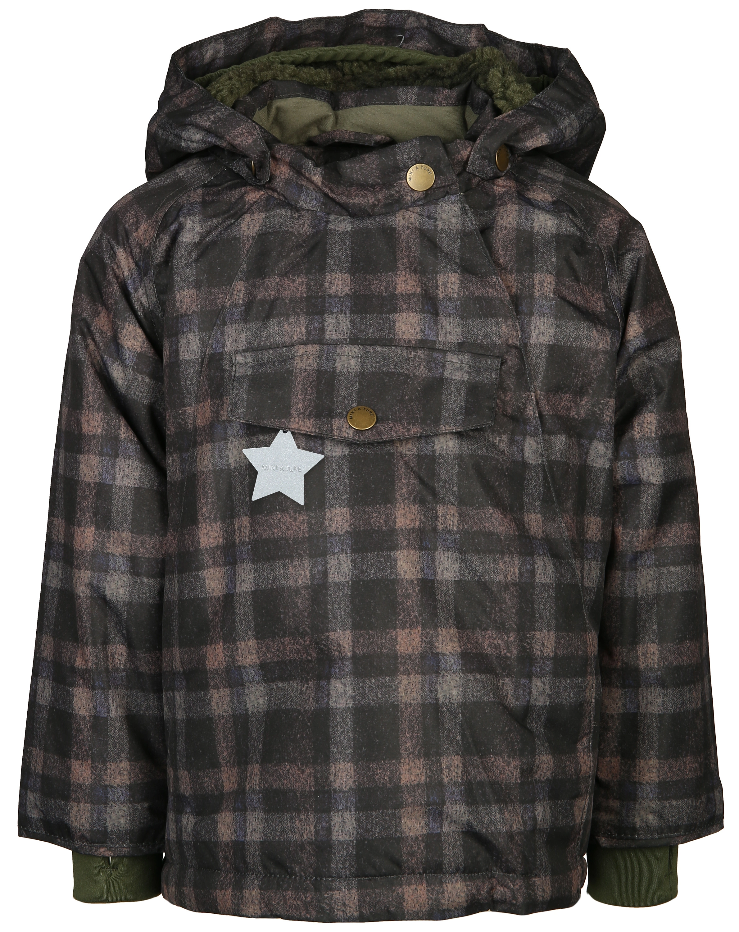 Funktions-Winterjacke MATWANG kariert in ombre blue