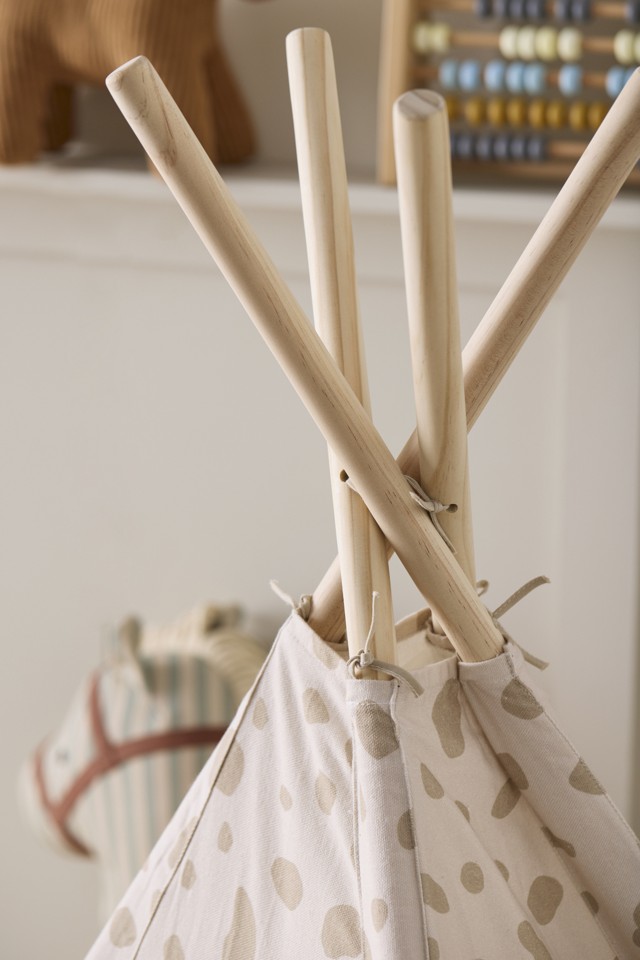 Kid Made Modern - Tipi-telt, Prikker - Hvid - 100x95x140 cm