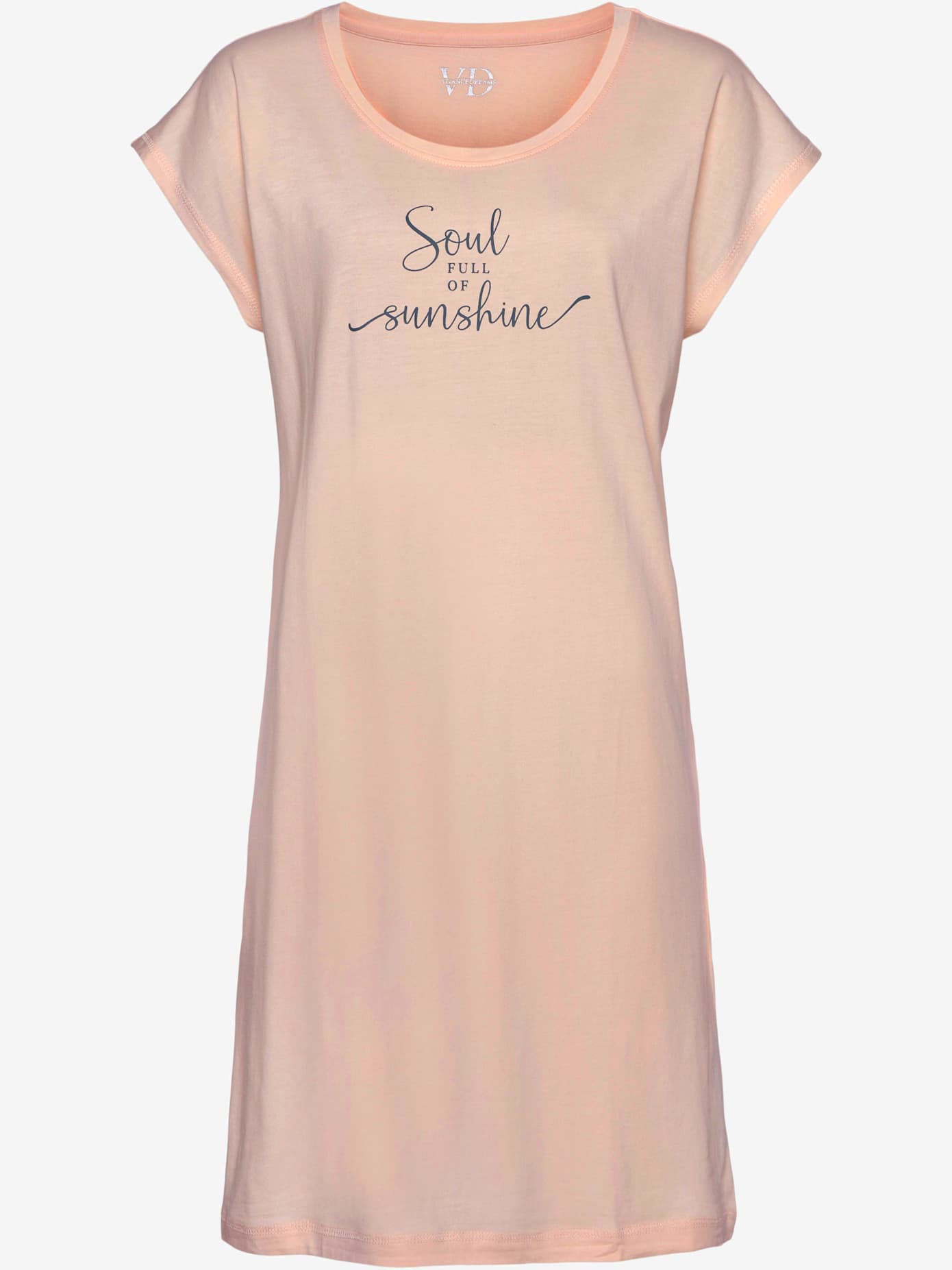 Chemise de nuit courte avec imprimé devant