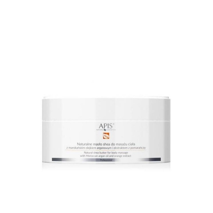 Apis Orange Terapis natuurlijke Sheaboter voor lichaamsmassage met Marokkaanse arganolie en sinaasappelextract 200 g