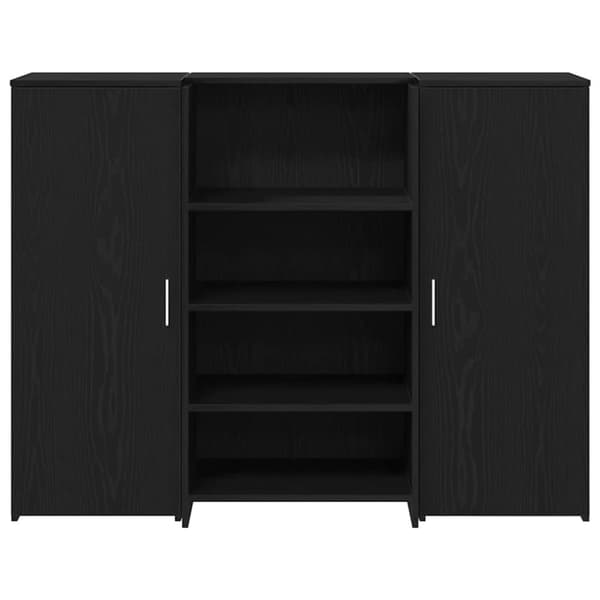 vidaXL Resepsjonspult svart eik 135x50x103,5 cm konstruert tre