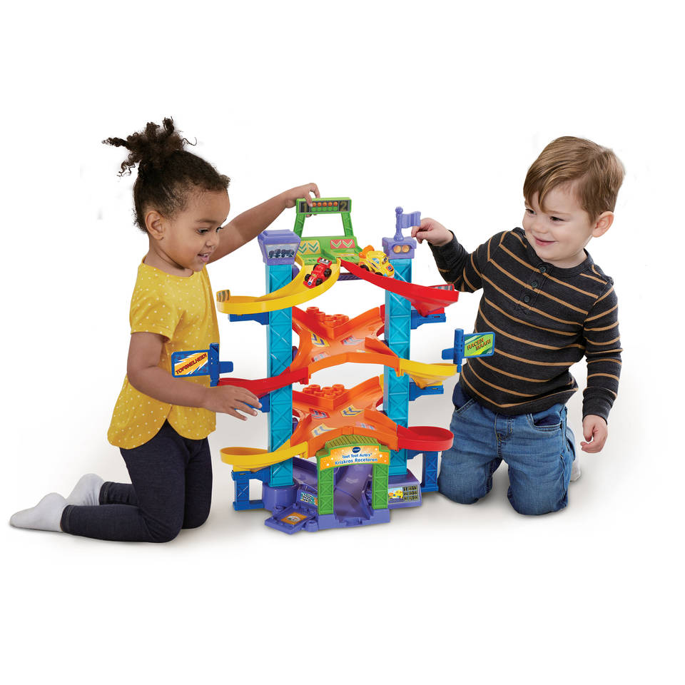 VTech Toet Toet Auto's kriskras racetoren + Stefan Stuntauto