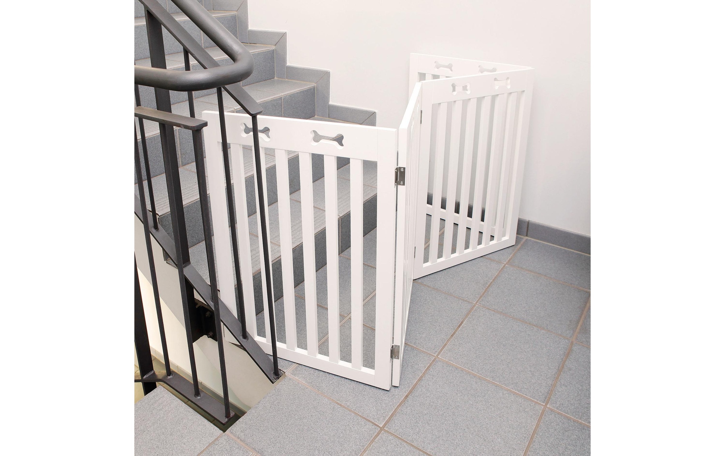 TRIXIE Tierabsperrgitter »4-teilig, 60 - 160 × 75 cm Weiss«