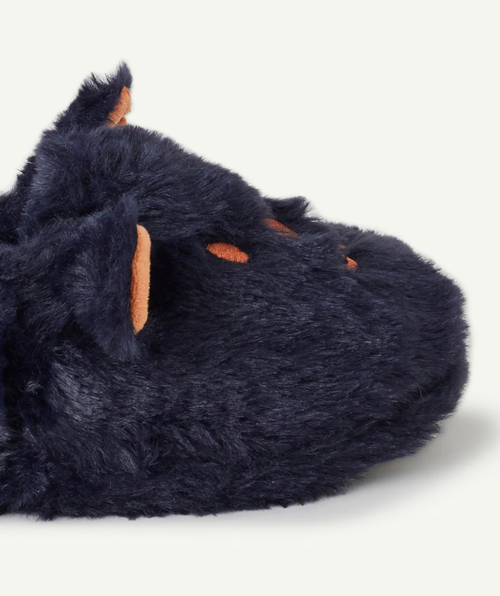 PAIRE DE CHAUSSONS GARÇON TOUT DOUX BLEU ANIMATION CHIEN