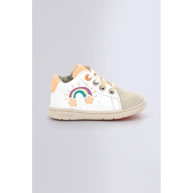 Kickblace Blanc rainbow BOTTILLONS Synthétique Fille