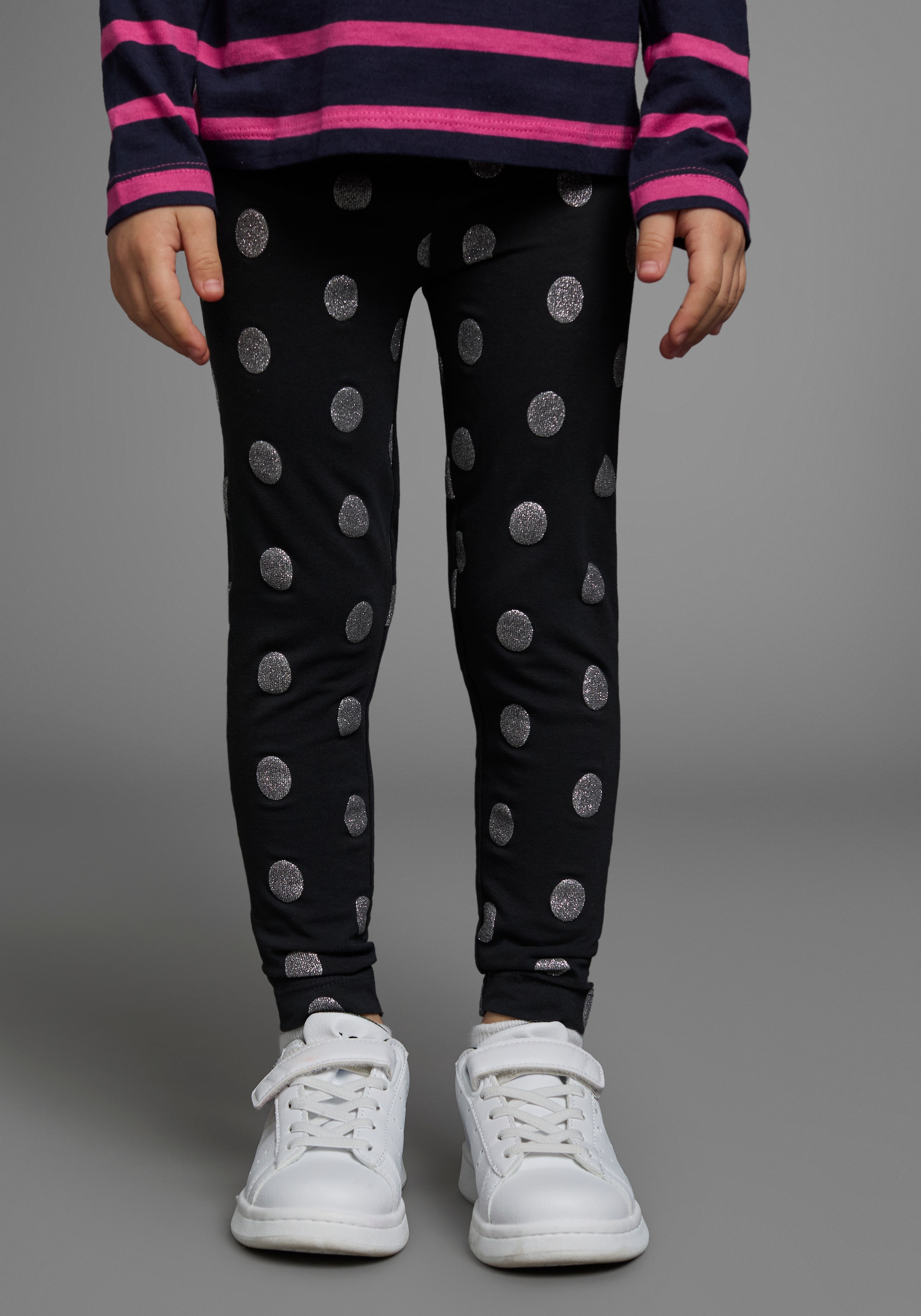 KIDSWORLD Leggings »2er Pack Leggings, mit Sternen-Print«  mit Glitzerdruck