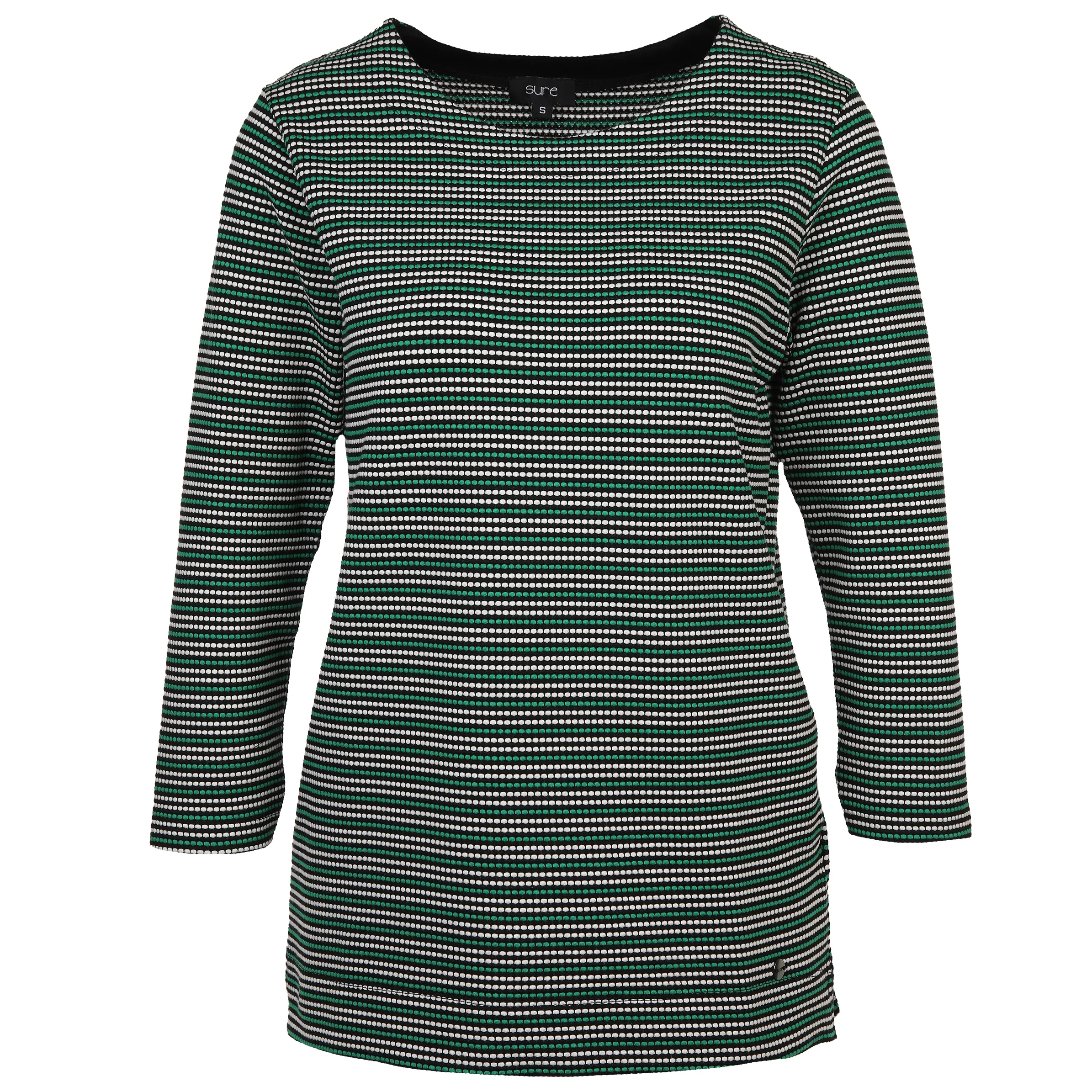 Damen Jacquard Shirt mit 3/4 Arm