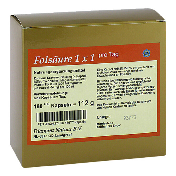 Folsäure 1X1 pro Tag Kapseln, 180 St