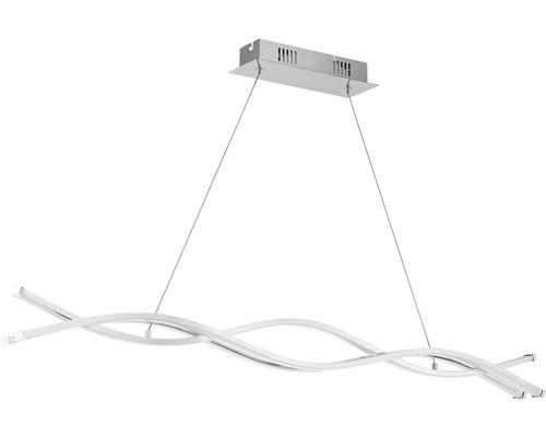 LED hanglamp 13W 1800 lm 3000K HxL 120x100 cm chroom/wit