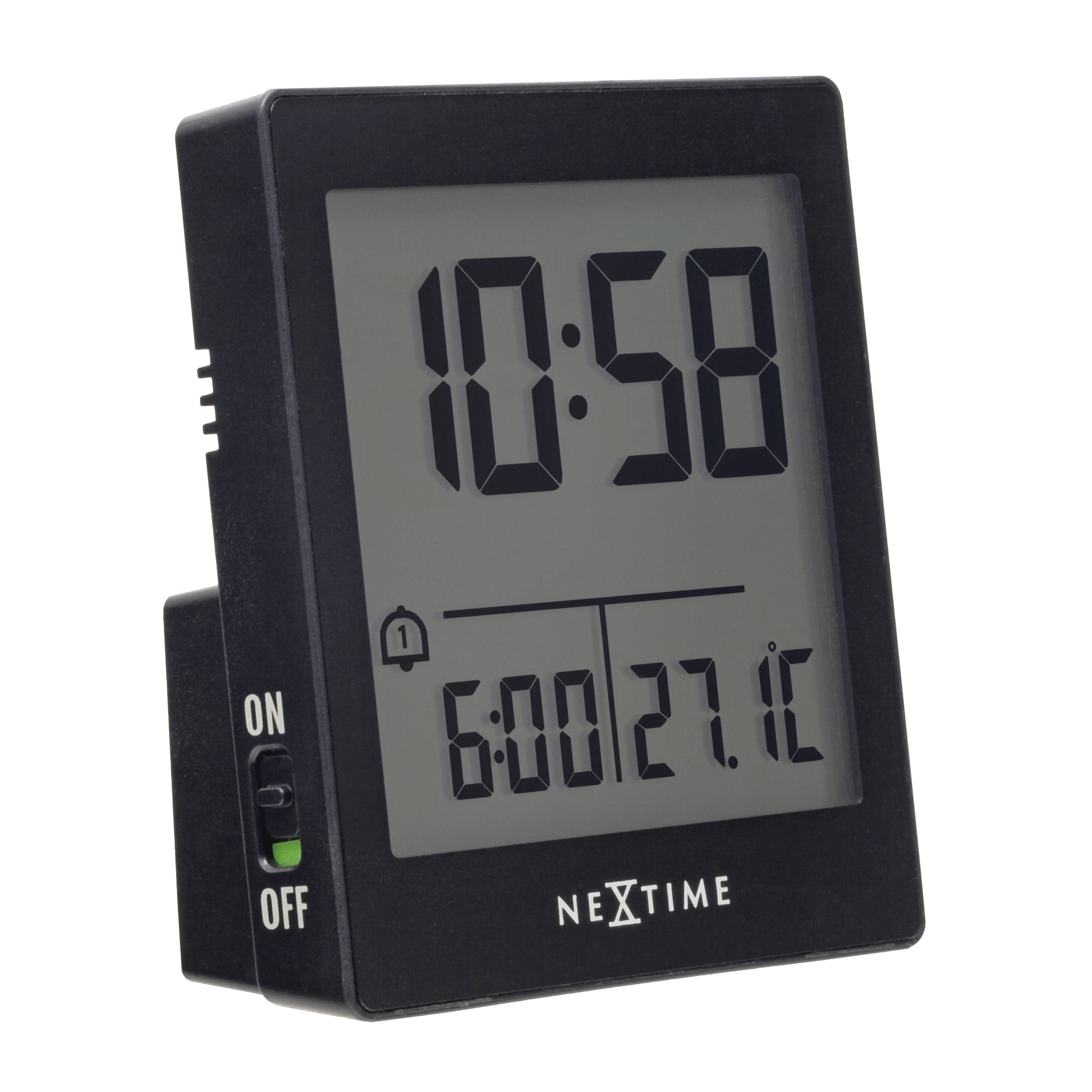 NeXtime - Digitale Tafelwekker 7,7x8,9x3 cm - RCC - Temperatuur -