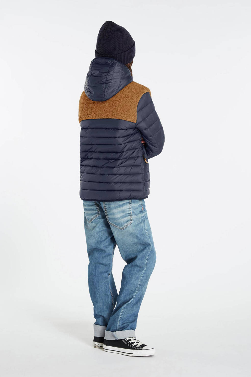 Protest outdoor jas PRTDUCO JR donkerblauw/bruin