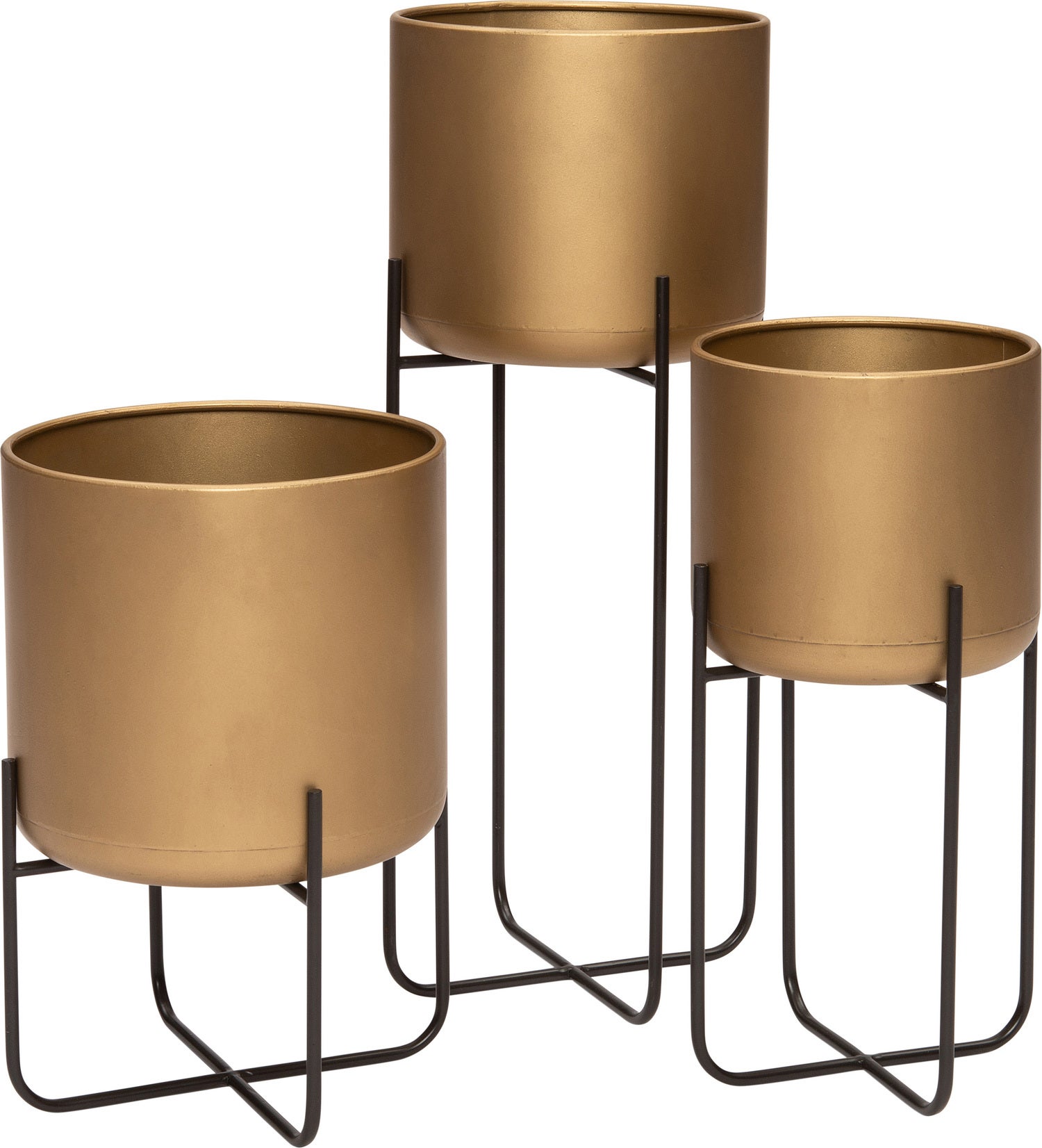 Intratuin bloempot op voet Kensi goud D 23 H 60 cm
