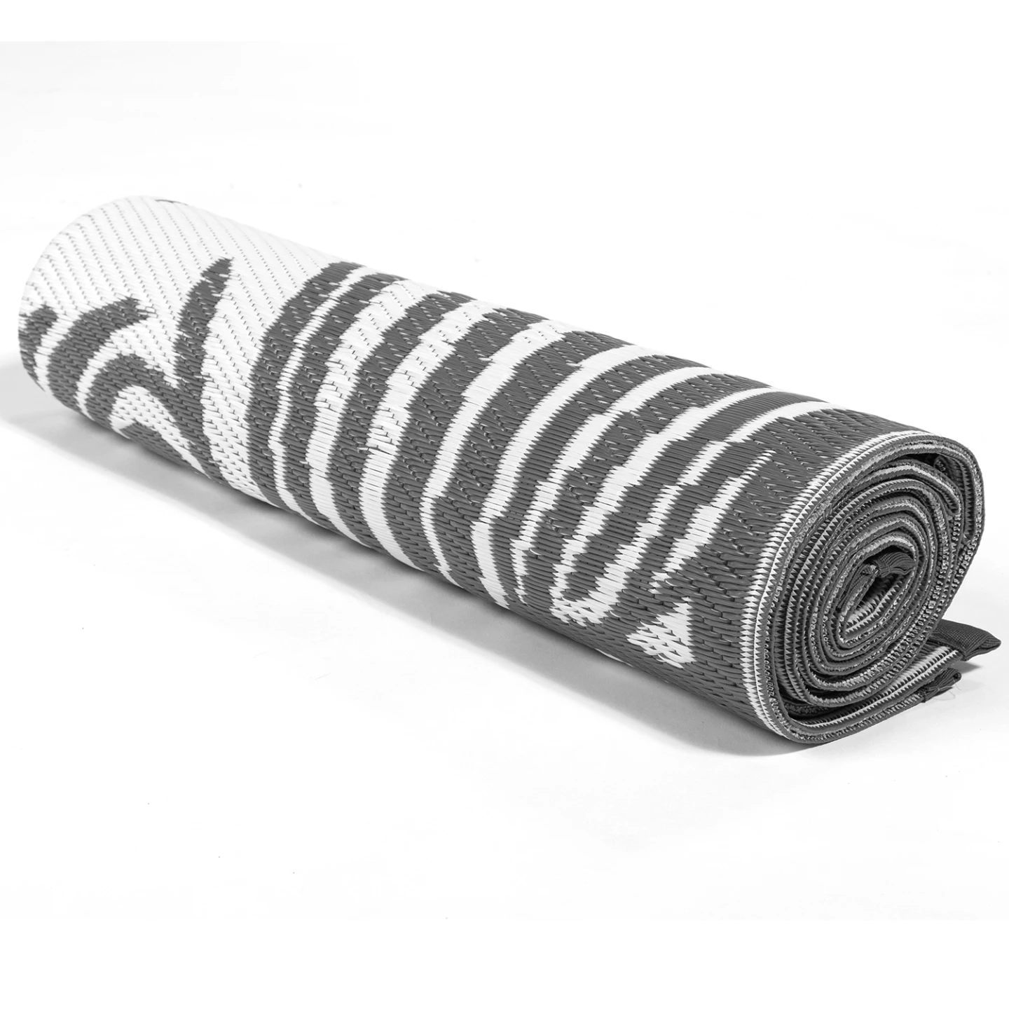 Tapis extérieur COCO tropical gris et blanc 180 x 280 CM