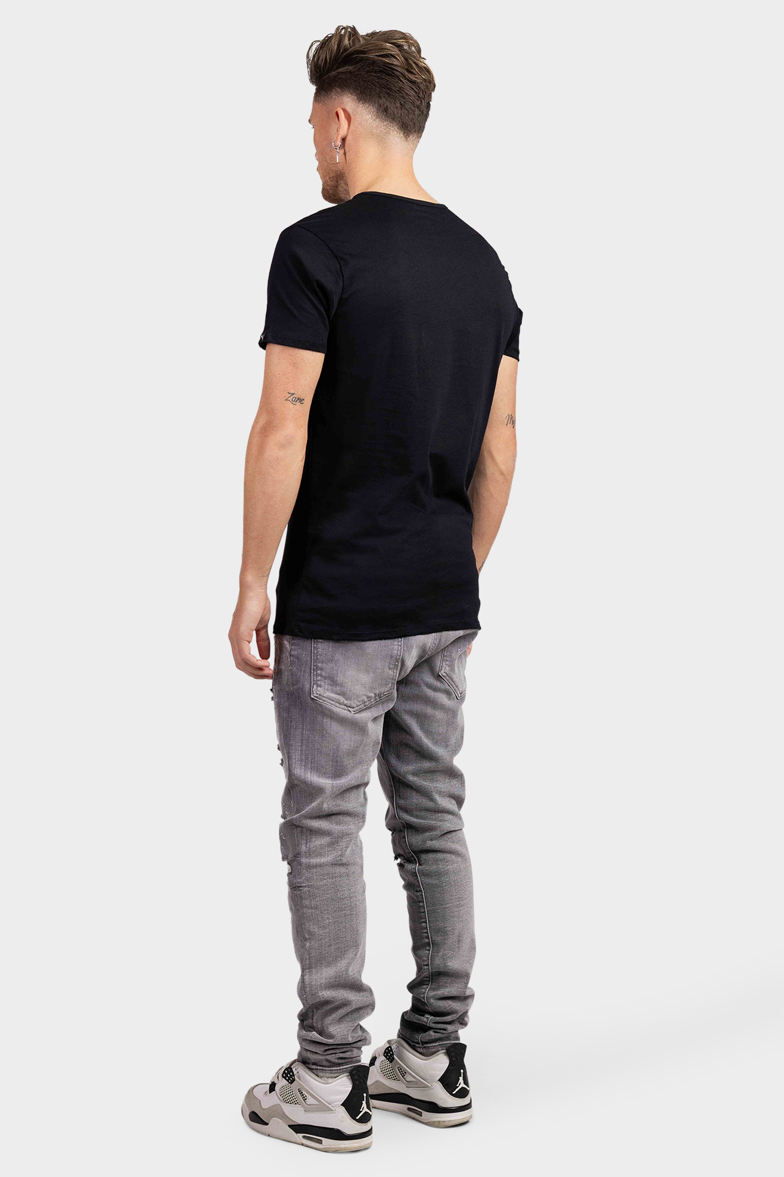 Puma Basic V-Hals T-Shirt 2-Pack Heren Zwart