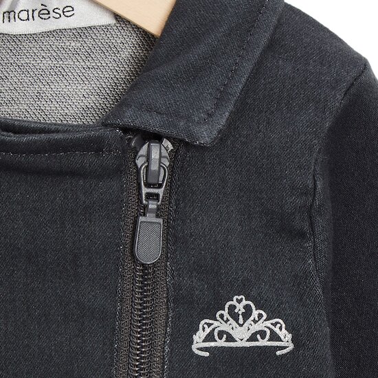 Pop mood Blouson denim   gris anthracite        de               Marèse