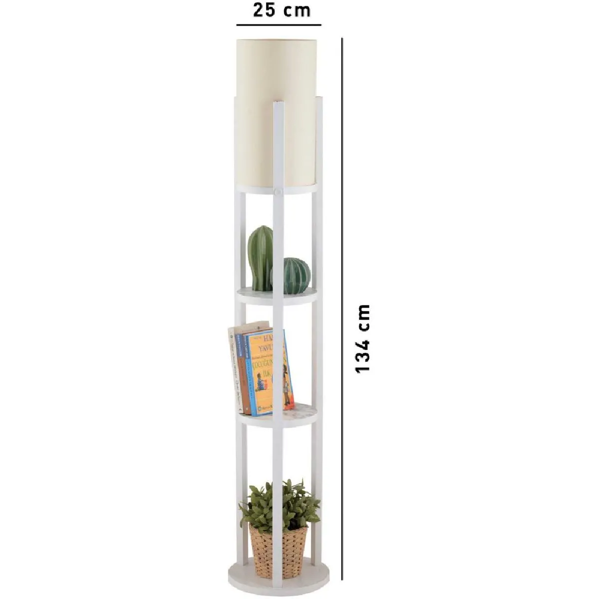 Hanah Home Lampadaire Circle - Nora Blanc