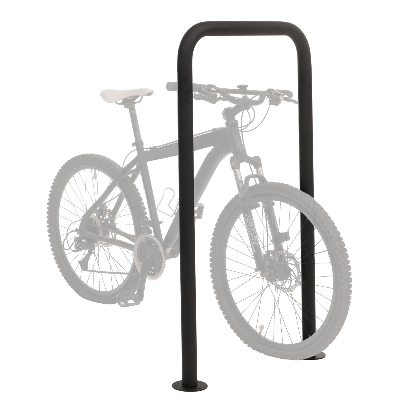 Fahrradbügel MCW-N42, Fahrradständer Anlehnbügel Bügel Absperrung, In-/Outdoor Stahl pulverbeschichtet 120x70x12cm