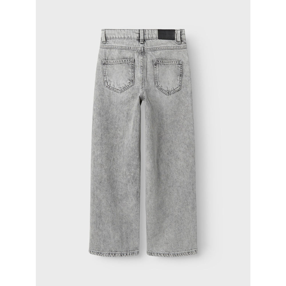 Køb Name It Light Grey Denim Nkfrose Hw Wide Jeans Destr 1411-Be Noos